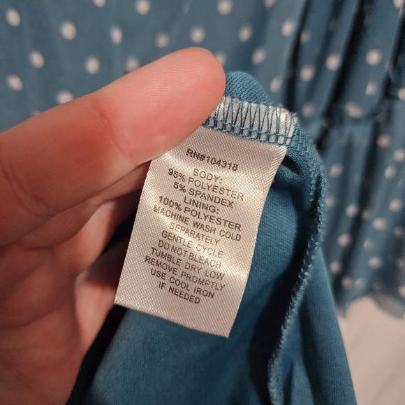 Allison Brittney Blue Polka Dot Dress! - Picture 3 of 6